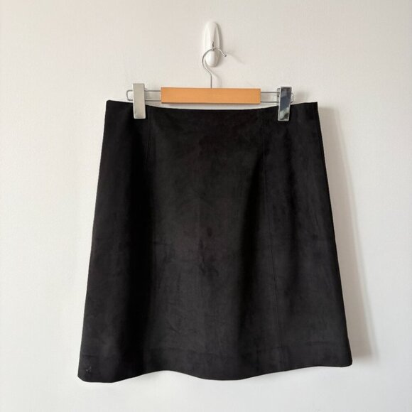 Aritzia Babaton Hopper Faux Suede Mini Skirt Black Size 12 - Picture 6 of 8